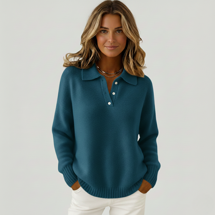 Clémentine | Pull doux avec col