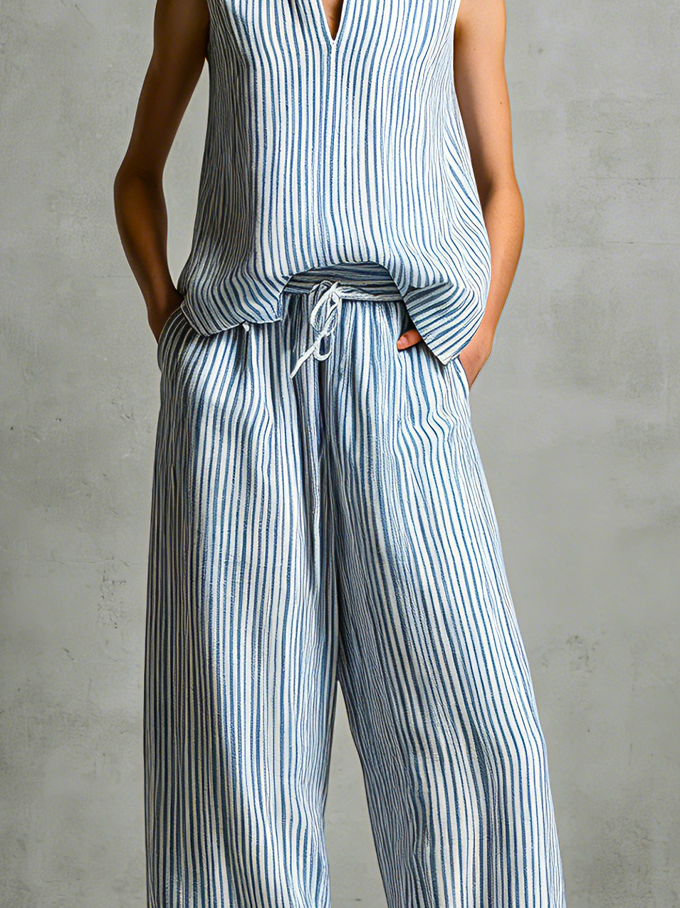 Livia | Striped Palazzo Set