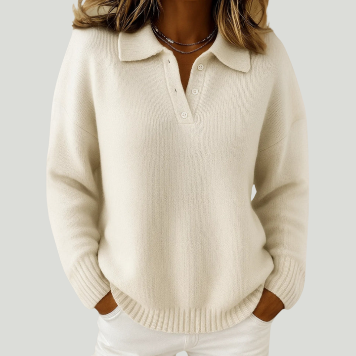 Clémentine | Pull doux avec col