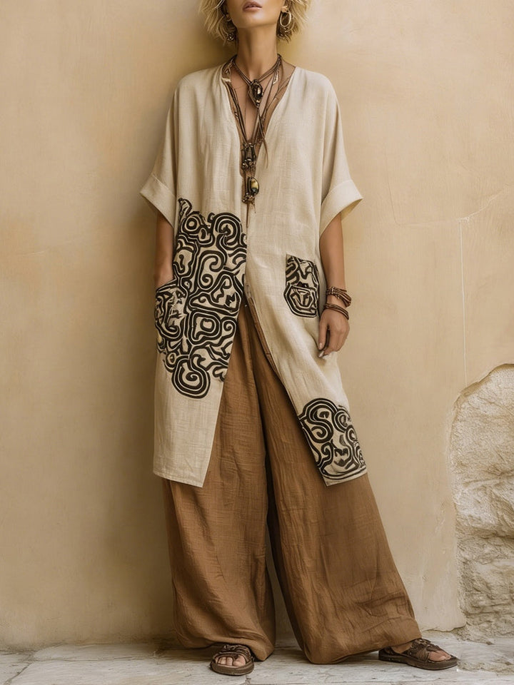 Valentina | Long Bohemian Set with Embroidery