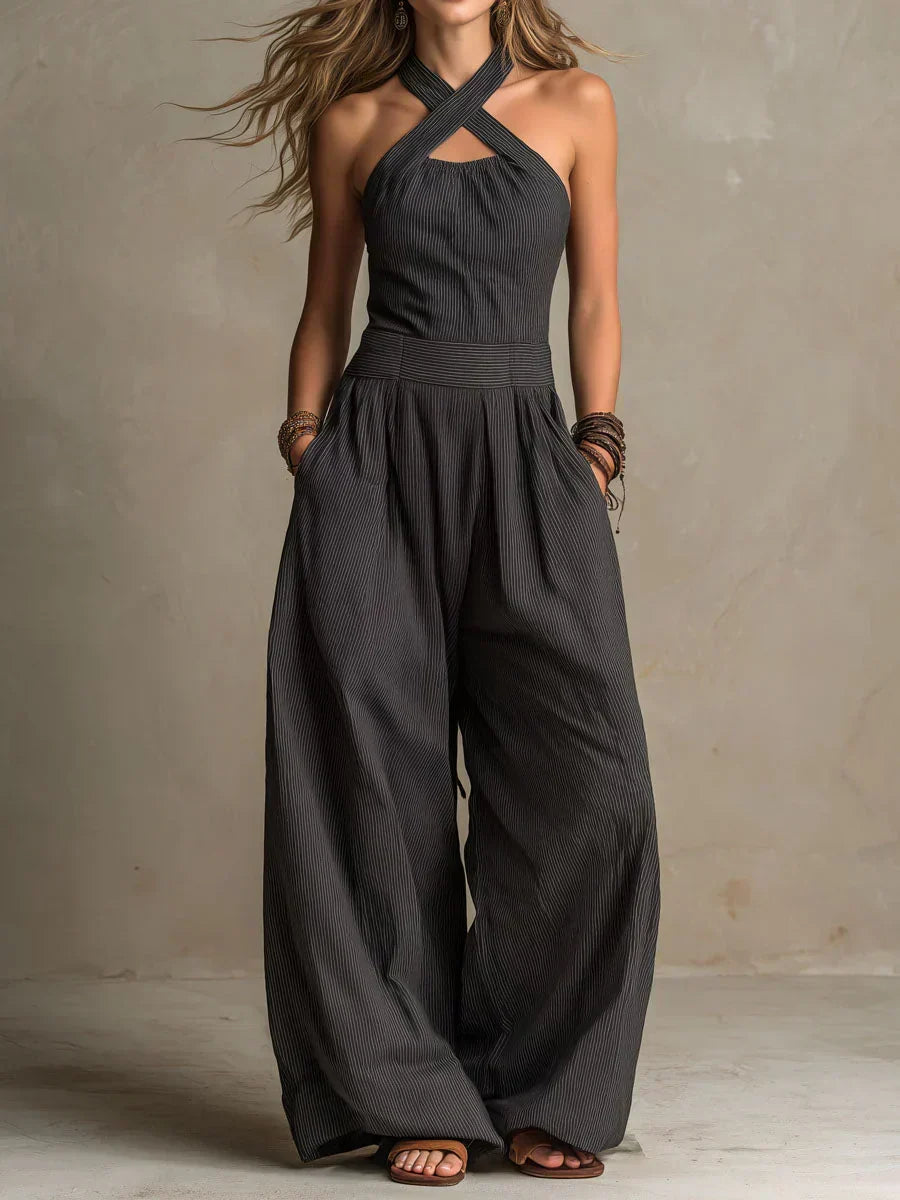 Isabella | Long Flowy Set with Halter Neckline